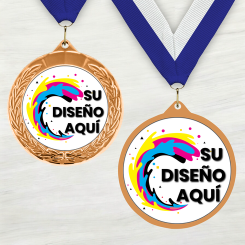 Medalla de Metal Personalizada de 2.5" con Cinta MDL752